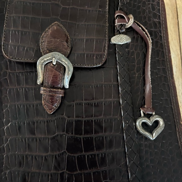 Brighton Vintage Crocodile Embossed Handbag 10“ x 12“ x 3“ - Picture 13 of 15